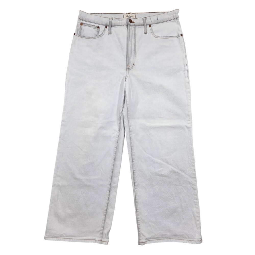 Madewell The Perfect Vintage Wide Leg Crop Jean Edmunds Wash Womens 32 (36x27)